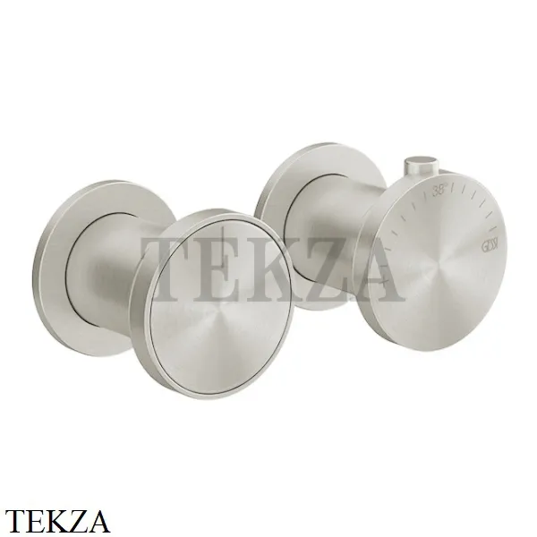 Gessi Origini NEUTRAL Термостат для душа 3 потока, внешняя часть 66136-720, Nickel PVD