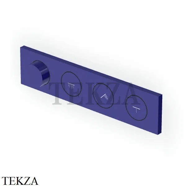 Zucchetti Hoop Термостат для душа на 3 потока, струя, внешняя часть ZHO783.L5, blu mediterraneo