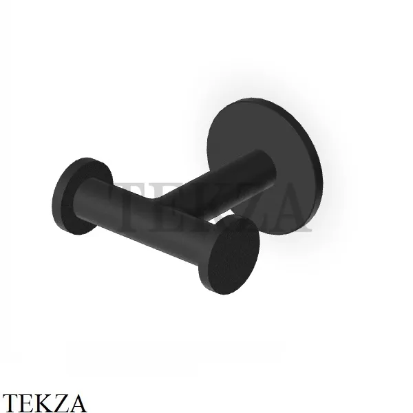 Zucchetti PAN Крючок двойной для халата и полотенец ZAC651.N1, черный goffrato