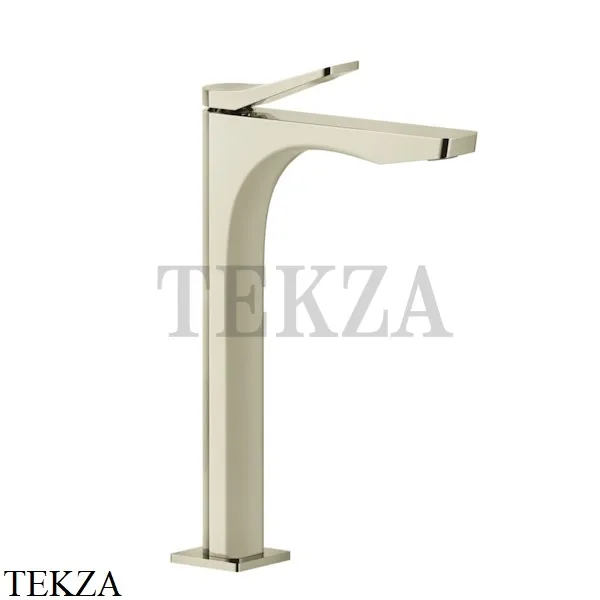 Gessi RILIEVO Смеситель для раковины высокий, без донного клапана 59004-720, Nickel PVD