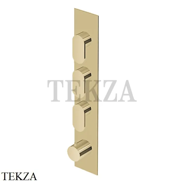 Zucchetti Octo Термостат для душа на 3 потока, внешняя часть ZOC661.P31, brushed british gold PVD