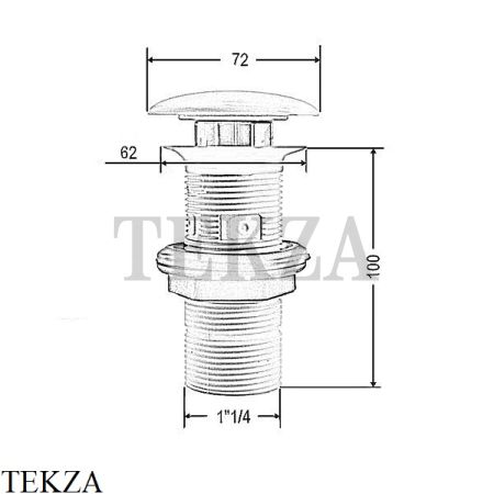 ArtCeram Донный клапан с керамической крышкой универсальный ACA038 42 00, petrolio (снят с производства)