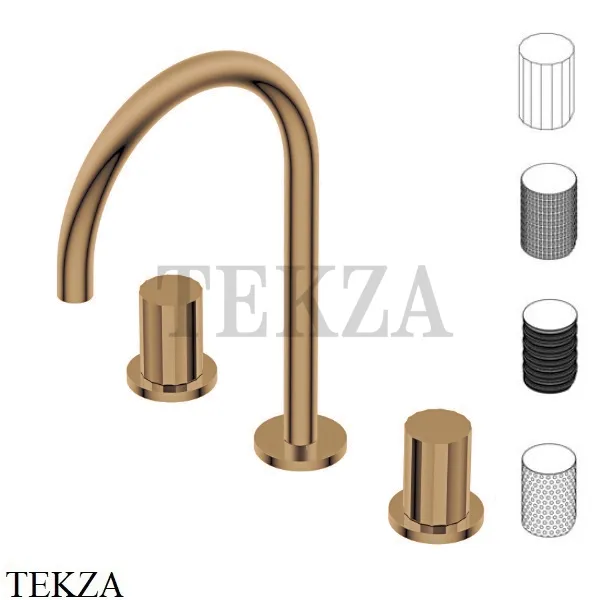 Ritmonio Diametro35 Impronte Смеситель для раковины, без гарнитура PR51AP202 BRX, Brushed Bronze