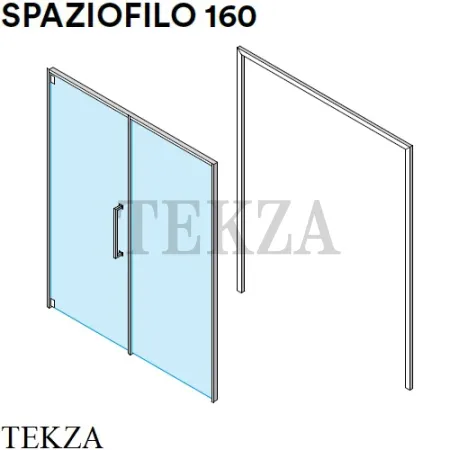 Effegibi SPAZIOFILO 160 Дверь распашная для хаммам без порожка HA30010006