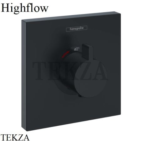 Hansgrohe ShowerSelect Highfow Термостат для душа, внешняя часть, квадрат 15760670,  черный матовый