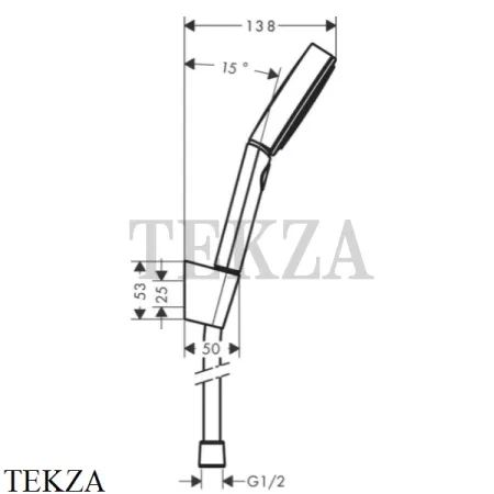 Hansgrohe Pulsify Ручной душ 105 3jet Relaxation с держателем и шлангом 160 см 24303700, белый матовый