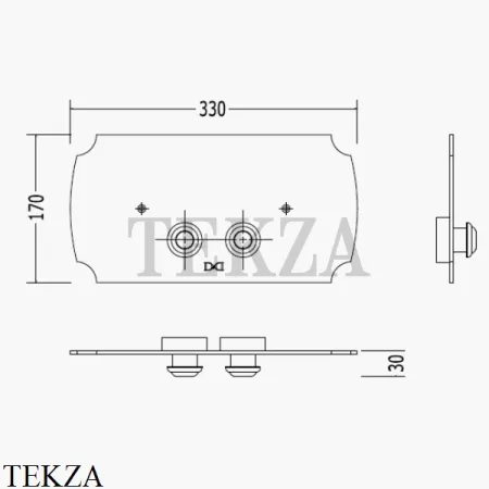 Devon&Devon Double Клавиша смыва для бачка Geberit DEPLCR, хром глянец