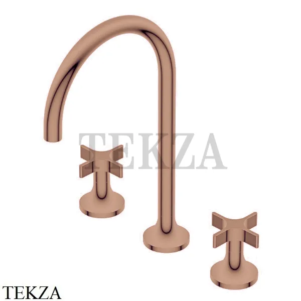 Ritmonio Diametro35 Cross Смеситель для раковины, без гарнитура PR53AE202 F33, Brushed Rose Gold