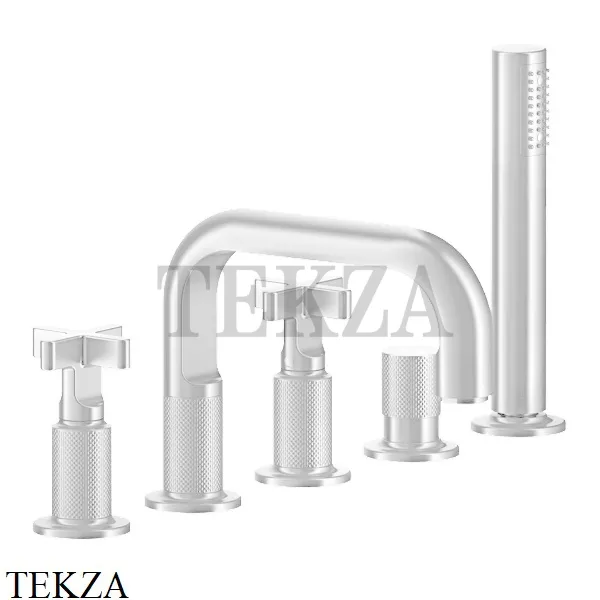 Gessi INCISO+ Смеситель на борт ванны с гарнитуром 58140-031, хром глянец