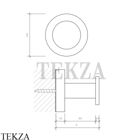 Decor Walther BASIC Крючок для халата и полотенец 0530400, хром глянец
