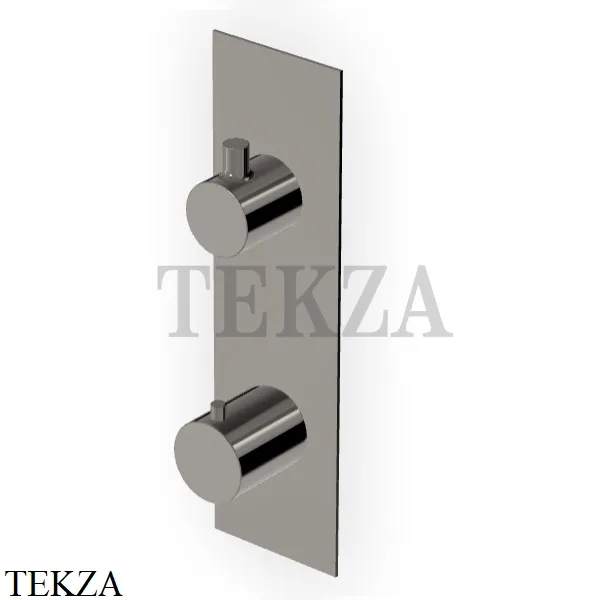 Zucchetti PAN Термостат для душа, 2-3 выхода, внешняя часть ZT28646.C50, metal black