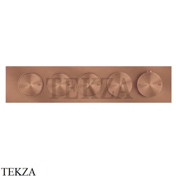 Gessi Origini MATERIC Термостат для душа 3 потока с кнопками, внешняя часть 66224-708, Copper Brushed