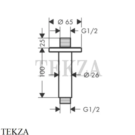 Hansgrohe Vernis Blend Кронштейн потолочный 27804000, хром глянец