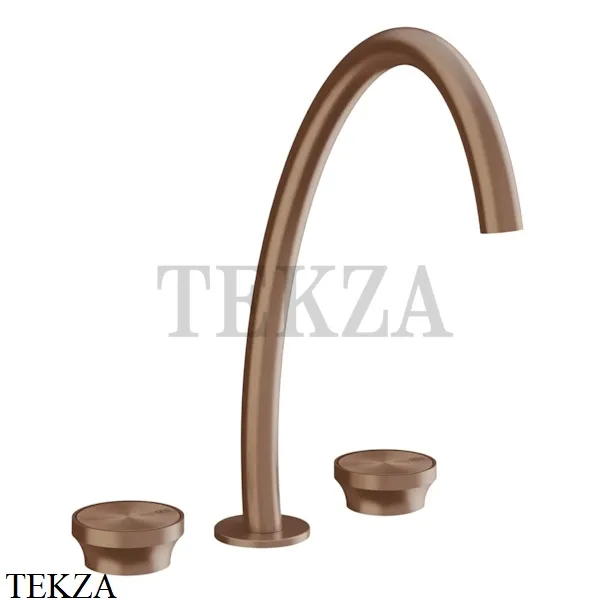 Gessi Origini MATERIC Смеситель для раковины с донным клапаном 66015-708, Copper Brushed