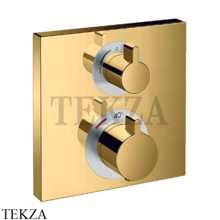 Hansgrohe Ecostat Square Термостат для душа на 2 потребителя, внешняя часть 15714990, золото