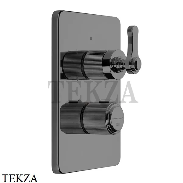 Gessi VENTI20 Термостат для душа, 3 потока, внешняя часть 65137-706, Black Metal