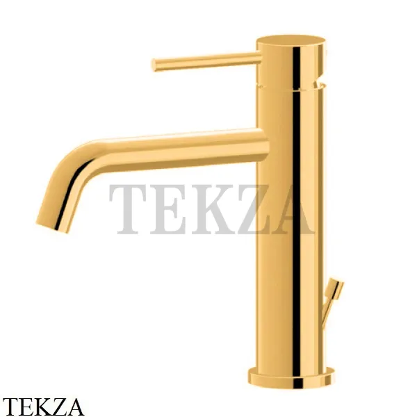 Newform XT Смеситель для раковины 150, с донным клапаном 4201.61.020, PVD Glossy gold