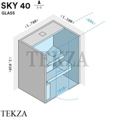 Effegibi SKY GLASS 40 Сауна домашняя финская или BIO SA55200015