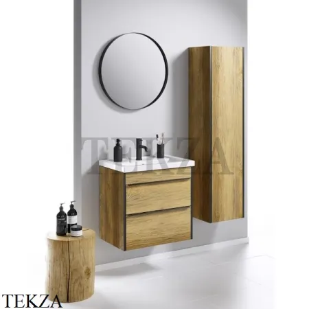 Aqwella RM Зеркало круглое в металлической раме 60 см RM0206BLK, черный матовый