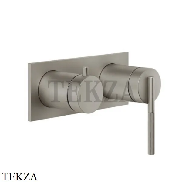 Gessi INGRANAGGIO Смеситель для душа на планке, 2 потока, внешняя часть 63579-149, Finox Brushed Nickel