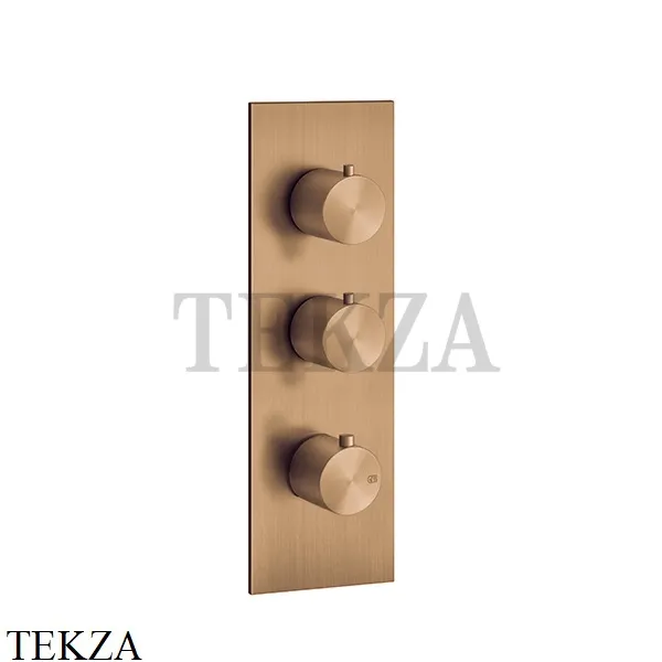 Gessi 316 WELLNESS Термостат 2 выхода на планке, внешняя часть 54514-726, Warm Bronze Br.