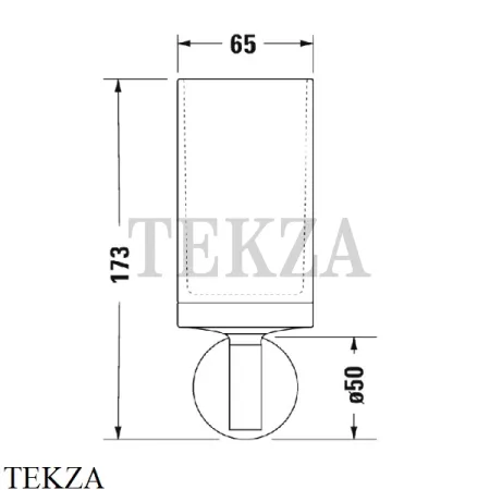 Duravit Starck T Стакан для зубных щеток настенный 0099314600, черный матовый