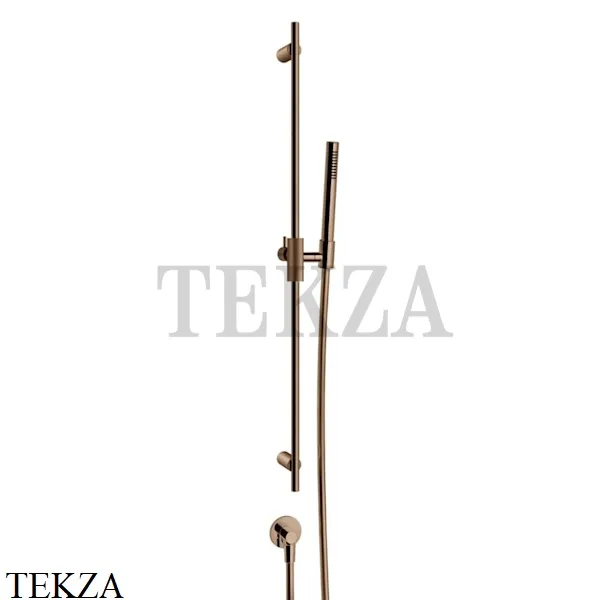 Gessi ANELLO Штанга в комплекте с душевой лейкой и выводом 63482-030, Copper глянец