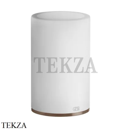 Gessi 316 ACCESSORIES Стакан для зубных щеток настольный, композит белый 54731-708, Copper Brushed
