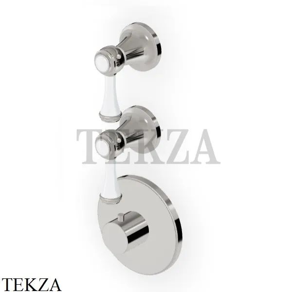 Zucchetti Agora Classic Термостат для душа, 2 выхода, внешняя часть ZAM660.C8, nickel глянец