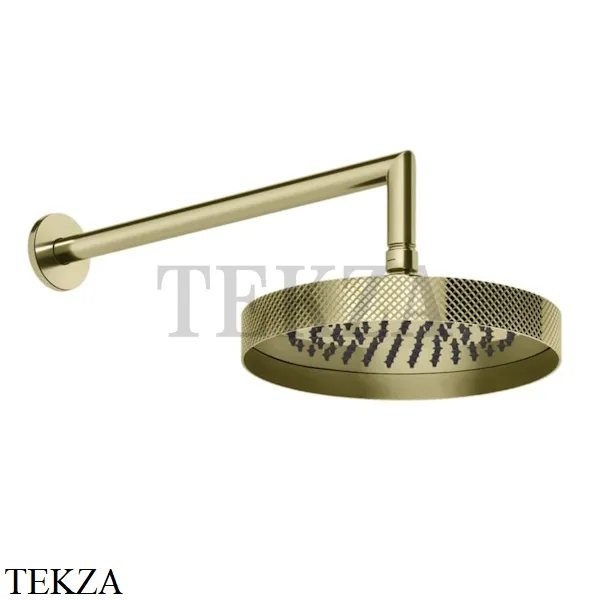 Gessi ANELLO Верхняя лейка с кронштейном D21,8 см 63448-710, Brass PVD