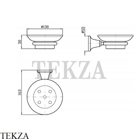 Zucchetti Agora Мыльница подвесная, керамика белая ZAD410, хром глянец