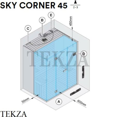Effegibi SKY CORNER 45 Сауна домашняя финская или BIO SA55400022