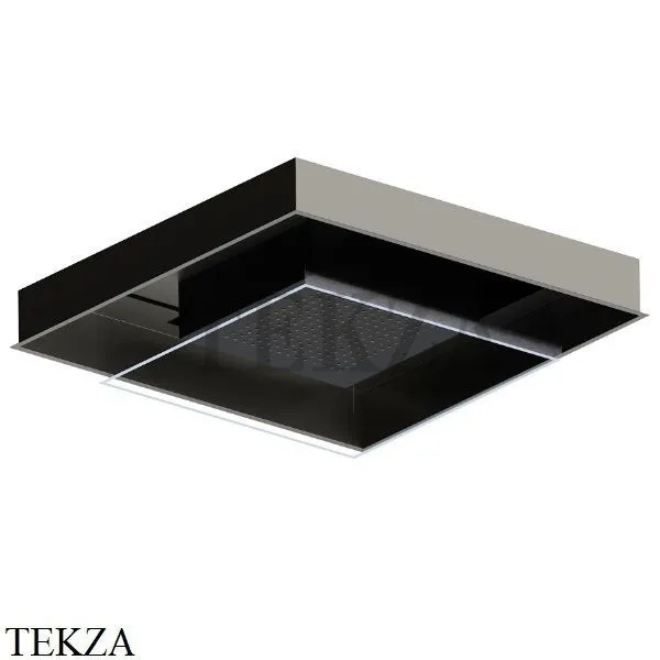 Newform Встроенная душевая лейка, хромотерапия, с кнопкой 688.C6.093, черный-Titanium satin