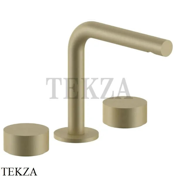 Fantini AF/21 Смеситель для раковины на 3 отверстия, без гарнитура 27P6A204WF, Matt British Gold