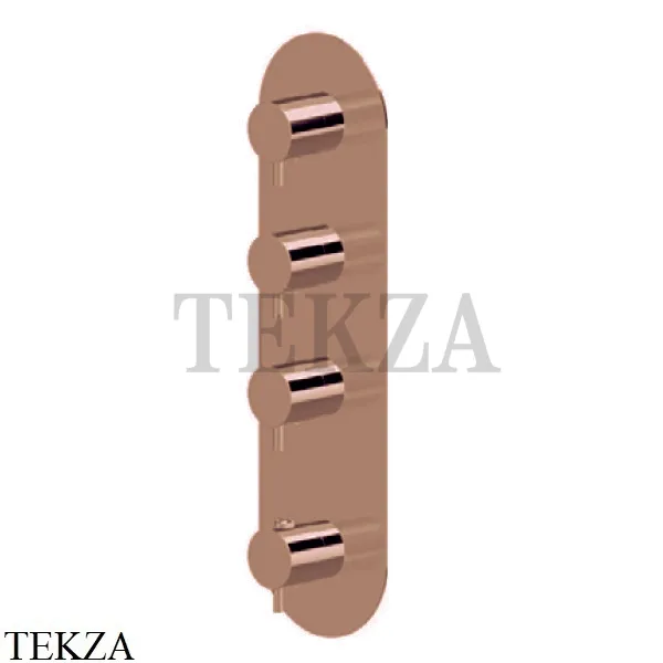 Newform XT Термостат для душа на 3 потока, внешняя часть, 67603E.58.061, PVD Copper bronze