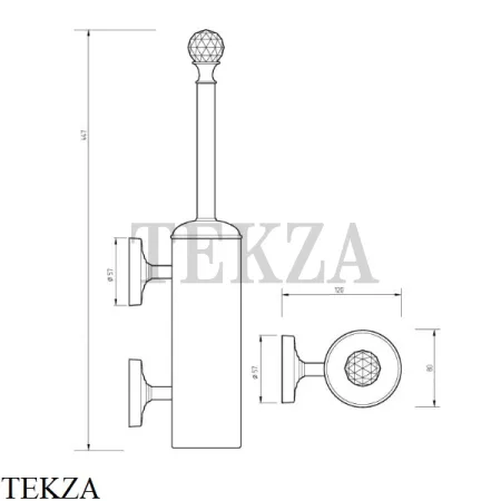 Migliore Amerida SWAROVSKI Ершик настенный 16580, хром глянец