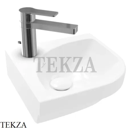 Villeroy & Boch SUBWAY 3.0 Раковина подвесная угловая, без перелива 437146R1, белый глянец, CeramicPlus