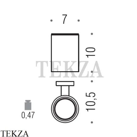 Colombo Plus Стакан настенный для зубных щеток W4902.GM, графит шлифованный