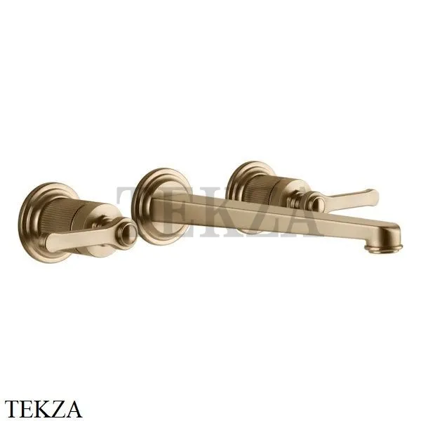 Gessi VENTI20 Смеситель для раковины на 3 отв. длинный, внешняя часть 65090-726, Warm Bronze Br.