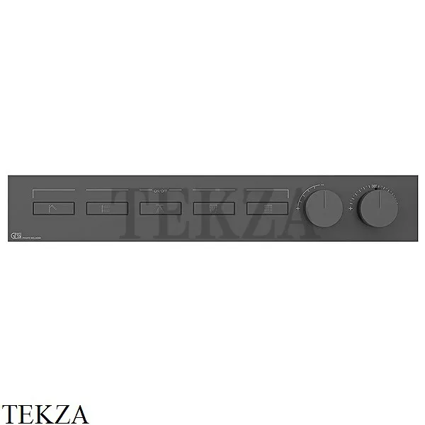 Gessi HI-FI Термостатический смеситель на 5 потоков, внешняя часть 63018-706, Black Metal PVD