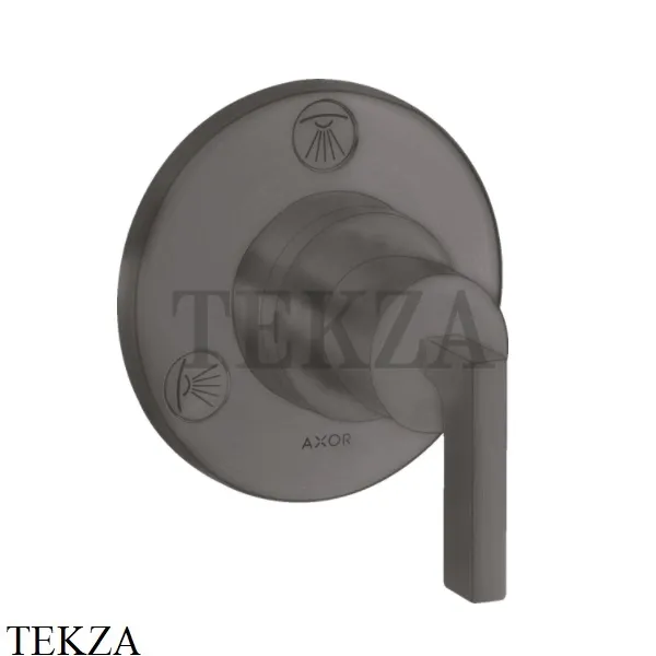 Axor Citterio Trio/Quattro Запорный/переключающий вентиль, внешняя часть 39920340, Brushed Black Chrome