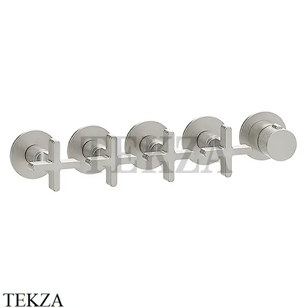Gessi INCISO SHOWER Термостатический смеситель, 4 потока, внешняя часть 58438-149, Finox Brushed Nickel