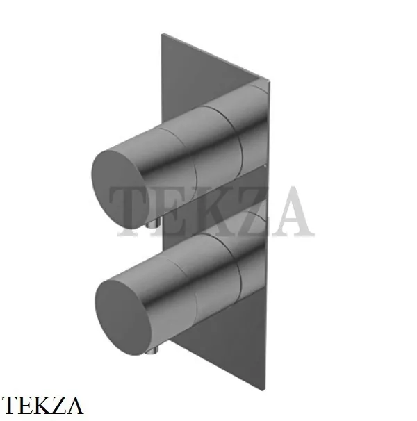 Ritmonio Diametro35 S Термостат для душа, 1 поток, внешняя часть PR47HC102 BLX, Brushed Black Chrome