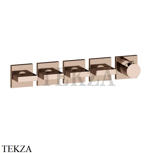 Gessi Rettangolo shower Термостат на 4 потока, внешняя часть 44338-030, Copper глянец