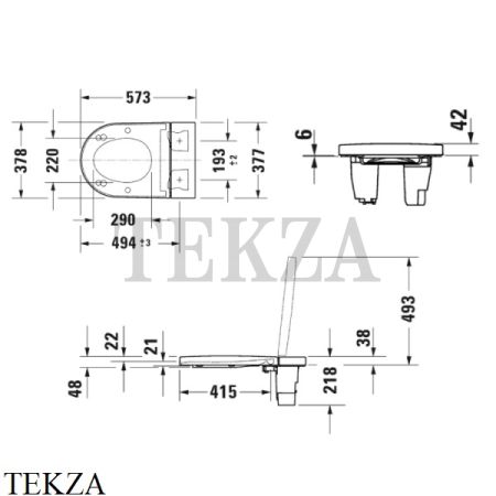 Duravit SensoWash Starck f Plus Сиденье крышка-биде 612000012000320 для унитаза ME by Starck