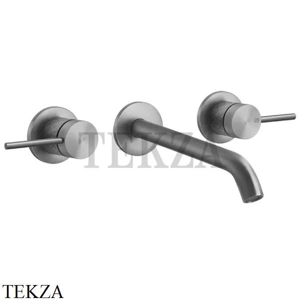 Gessi 316 INTRECCIO Смеситель для раковины, длинный, внешняя часть 54194-239, Steel Brushed