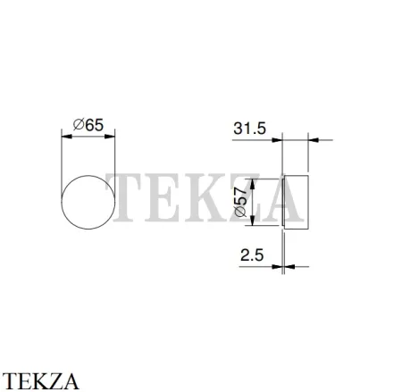 Fantini AF/21 Запорный вентиль, внешняя часть 2702A991B, хром глянец