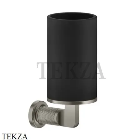Gessi INCISO accessories Стакан настенный для зубных щеток, черный 58508-149, Finox Brushed Nickel