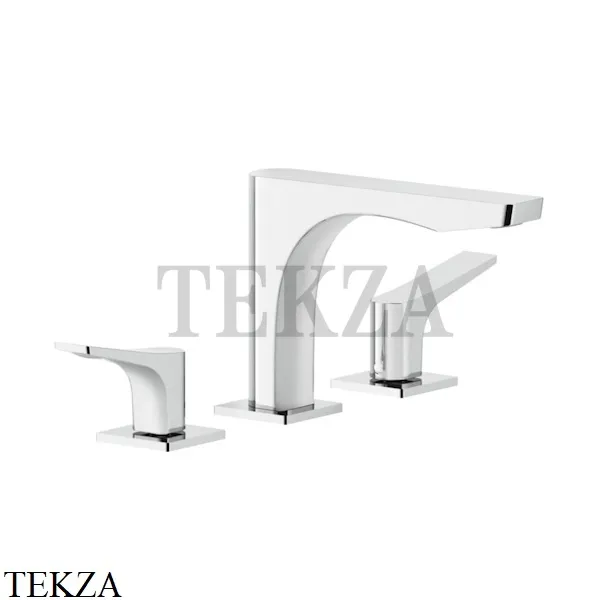 Gessi RILIEVO Смеситель для раковины 3 отверстия, без донного клапана 59012-031, хром глянец