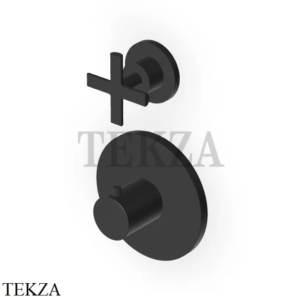 Zucchetti Gill Термостат для душа, 2-3 потока, внешняя часть ZGL5646.N1, черный goffrato